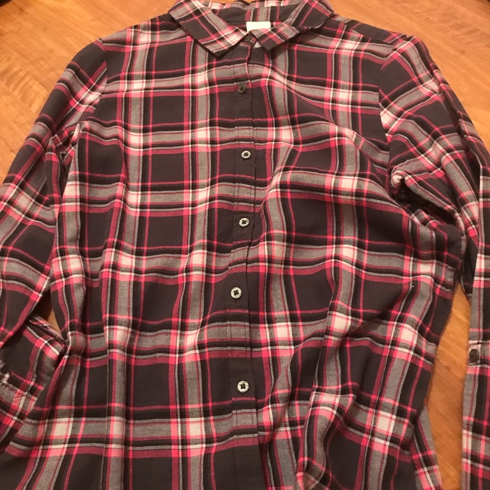 Pink and black flannel